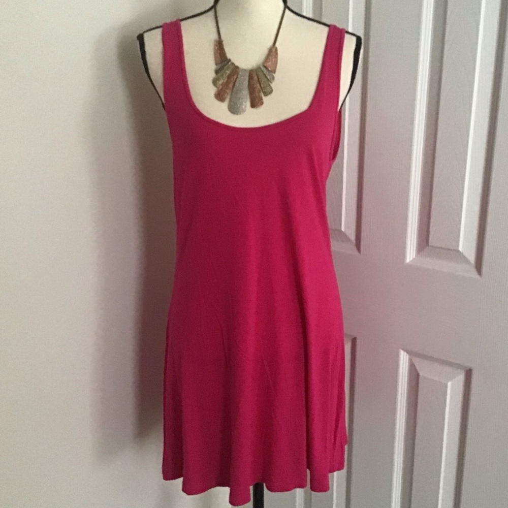 90’s vintage hot pink low back tank dress